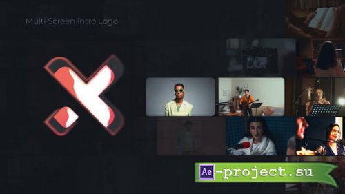 Videohive - Multi-Screen with Logo - 55230687 - Project for After Effects