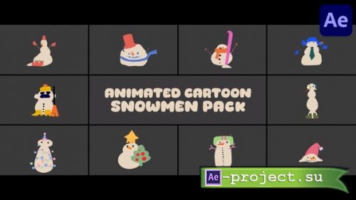 Videohive - Cartoon Snowmen for After Effects - 55460915 - Project for After Effects