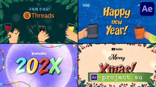 Videohive - Christmas Greetings Typography | After Effects - 55421573 - Project for After Effects