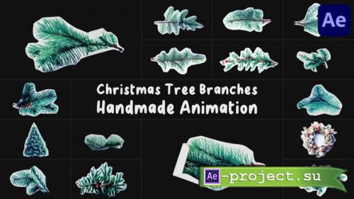 Videohive - Christmas Tree Branches Handmade Animation | After Effects - 55499704 - Project for After Effects