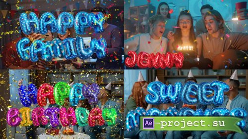 Videohive - Happy Birthday letters Collection - 55519860 - Project for After Effects