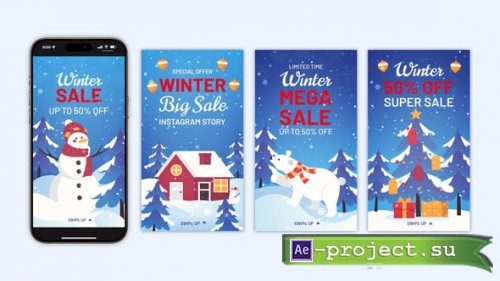 Videohive - Winter Sale Instagram Stories - 55532656 - Project for After Effects