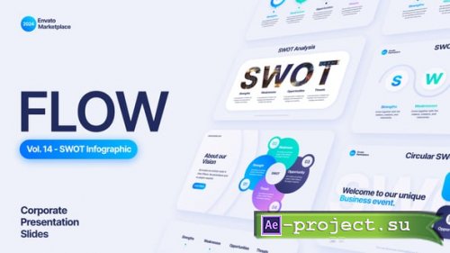 Videohive - Flow - SWOT Infographic Scenes Pack - 55505254 - Project for After Effects