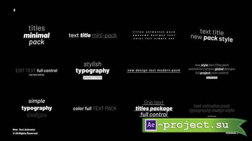 Videohive - Text Animator | After Effects - 55535180 - Project for After Effects