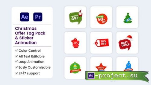 Videohive - Christmas Offer Tag pack - 55506208 - Project for After Effects