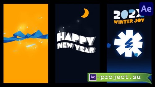 Videohive - Christmas And New Year Vertical Logo Typography | After Effects - 55517148 - Project for After Effects