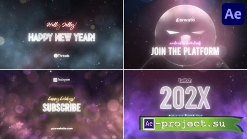 Videohive - Xmas And New Year Typography for After Effects - 55519880 - Project for After Effects