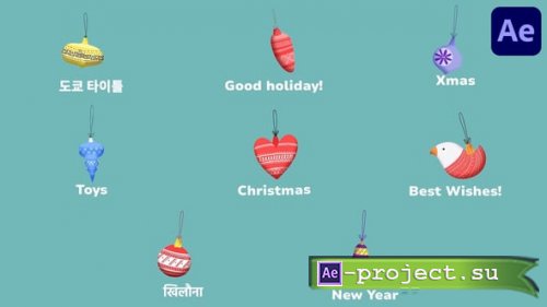 Videohive - Christmas Toys Icons for After Effects - 55532657 - Project for After Effects