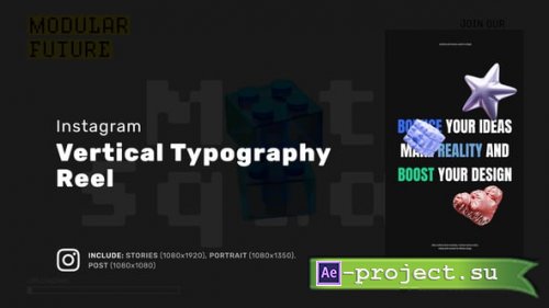 Videohive - Vertical Typography Reel - 55575637 - Project for After Effects