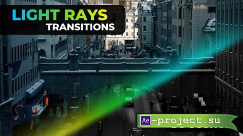 Videohive - Light Rays Transitions - 55577241 - Project for After Effects