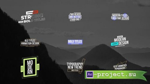 Videohive - Bold Titles | AE - 55607140 - Project for After Effects