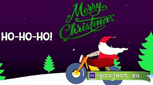 Videohive - Santa On Bike Logo 55761085 - Project For Final Cut & Apple Motion