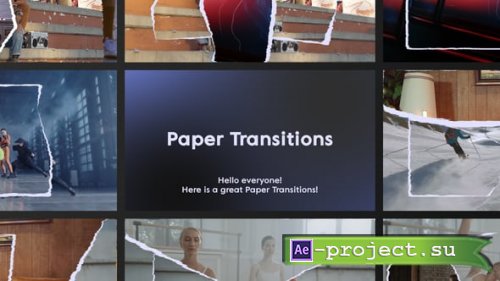 Videohive - Paper Transitions - 55622281 - Project for After Effects