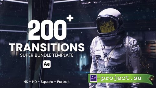 Videohive - Transitions Super Bundle - 55624546 - Project for After Effects