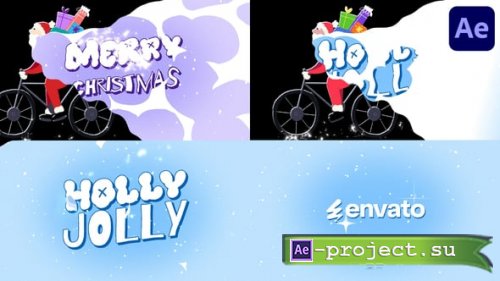 Videohive - Santa On Bike Logo Opener | After Effects - 55661308 - Project for After Effects