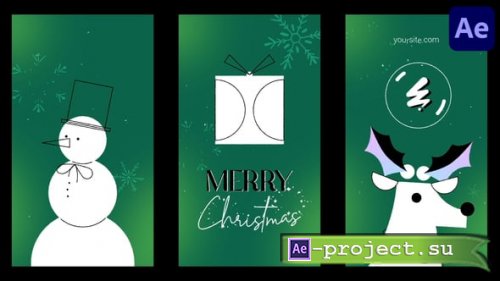 Videohive - Christmas Morphing Vertical Logo Opener for After Effects - 55662113 - Project for After Effects