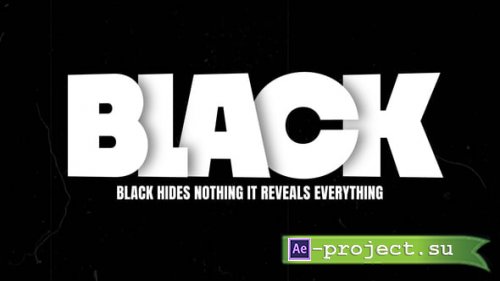 Videohive - Black | Text Animations - 55638091 - Project for After Effects