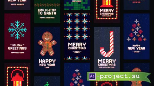 Videohive - New Year Pixel Stories - 55648011 - Project for After Effects