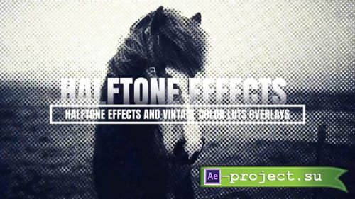 Videohive - Halftone Effects And Vintage Color luts Overlays - 55664708 - Project for After Effects