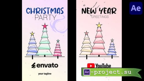 Videohive - Xmas Tree Vertical Opener for After Effects - 55673871 - Project for After Effects