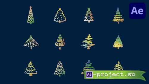 Videohive - Hand Drawn Christmas Tree | AE - 55665967 - Project for After Effects