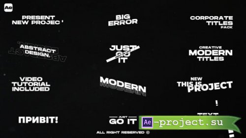 Videohive - Text Titles - 54463465 - Project for After Effects