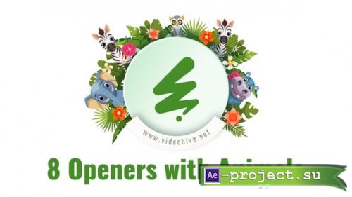 Videohive - 8 Opener with Cartoon Animals - 55673930 - Project for After Effects