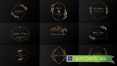 Videohive - Golden Wedding Titles 4K - 37463083 - Project for After Effects