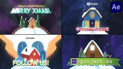 Videohive - Christmas Houses Greetings for After Effects - 55693054 - Project for After Effects