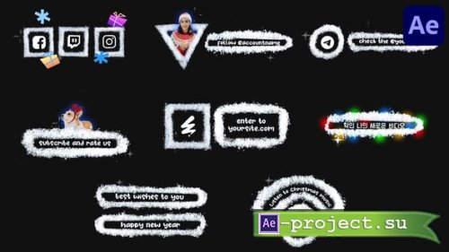 Videohive - Stop Motion Snow Social Media Lower Thirds | After Effects - 55693111 - Project for After Effects