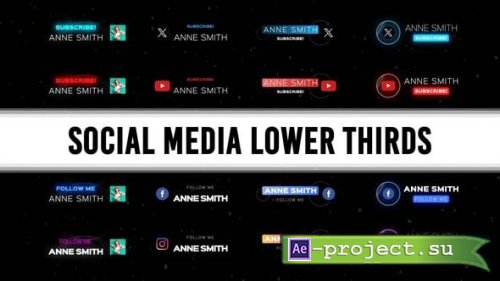 Videohive - Social Media Lower Thirds - 55680025 - Project for After Effects