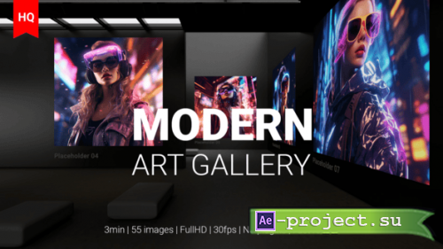 Videohive - Modern Art Museum Gallery AI Traditional Art NFT Exhibition - 49948346 - Project for After Effects