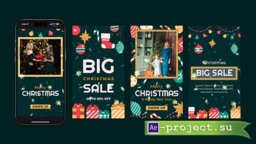 Videohive - Merry Christmas Instagram Stories - 55664894 - Project for After Effects