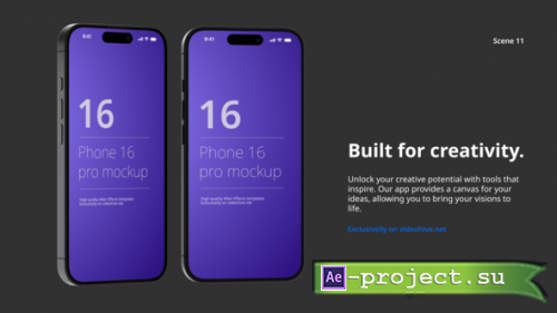 Videohive - Phone 16 App Presentation Mockup - 55709445 - Project for After Effects