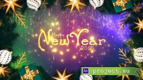 Videohive - Merry Christmas // Happy New Year Wishes 2025 - 55716670 - Project for After Effects