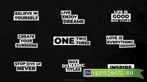 Videohive - Dynamic Box Titles | After Effects - 55755405 - Project for After Effects