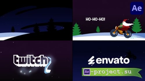 Videohive - Santa On Bike Logo for After Effects - 55709226 - Project for After Effects