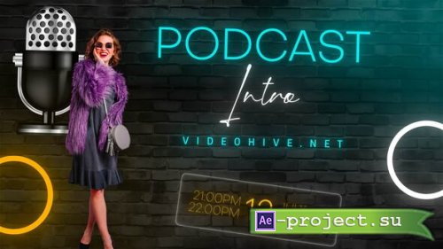 Videohive - Creative Podcats Intro V2 | Neon - 55774515 - Project for After Effects