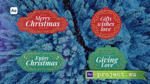 Videohive - Christmas Lower Thrids | New Year Wishes Stickers - 55810005 - Project for After Effects