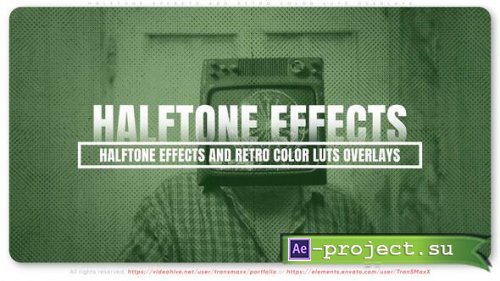 Videohive - Halftone Effects and Retro Color LUTs Overlays - 55814935 - Project for After Effects