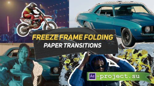 Videohive - Freeze Frame Folding Paper Transitions - 55729583 - Project for After Effects