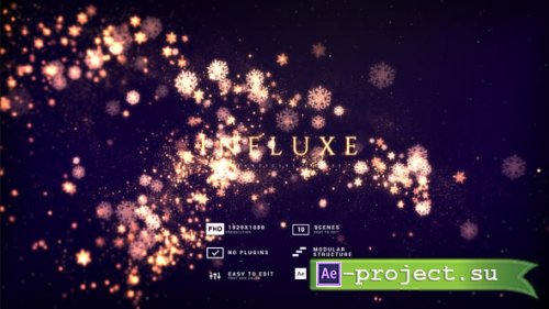 Videohive - Golden Snowflakes Flow Titles - 55831494 - Project for After Effects