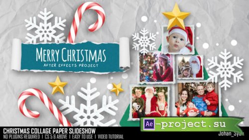 Videohive - Christmas Collage Paper Slideshow - 55835359 - Project for After Effects