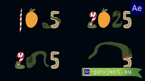 Videohive - Merry Christmas Snake Animation | After Effects - 55862320 - Project for After Effects