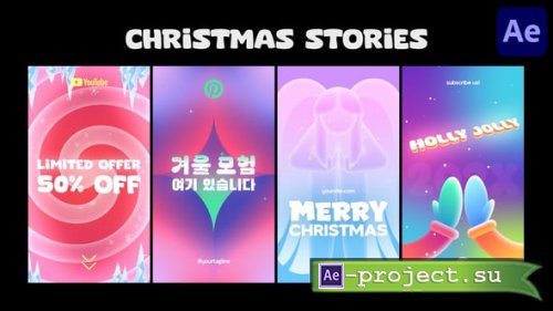 Videohive - Christmas Typography Stories | After Effects - 55878723 - Project for After Effects