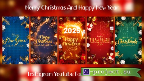 Videohive - Merry Christmas Instagram Stories Pack - 55858206 - Project for After Effects