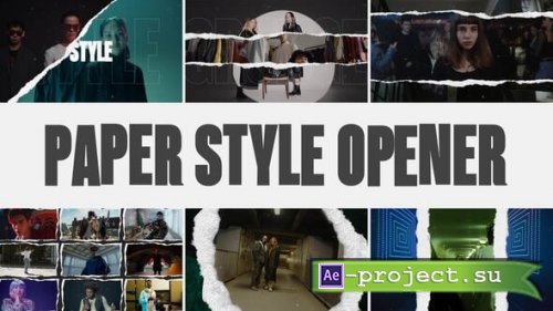 Videohive - Paper Style Opener | Grunge Intro - 55862175 - Project for After Effects