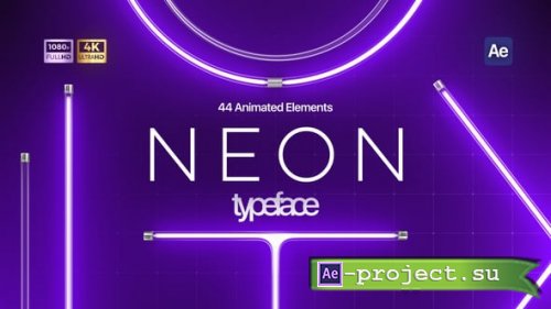 Videohive - Neon Typeface - 55903435 - Project for After Effects