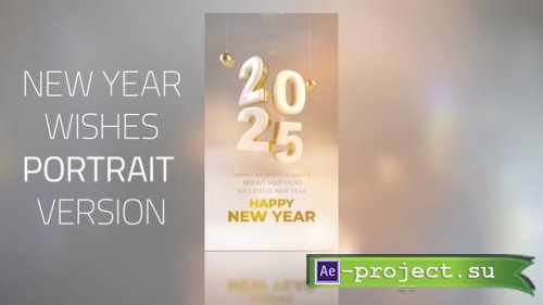 Videohive - New Year Wishes 2025_Portrait - 55918207 - Project for After Effects