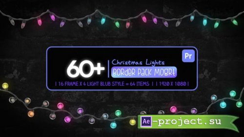 Videohive - Christmas Border Lights Pack Mogrt - 55869153 - Premiere Pro Templates